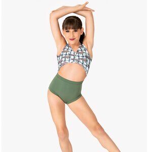 Dance to the Beach Girls Sloth Print Strappy Back Tank Leotard-SC